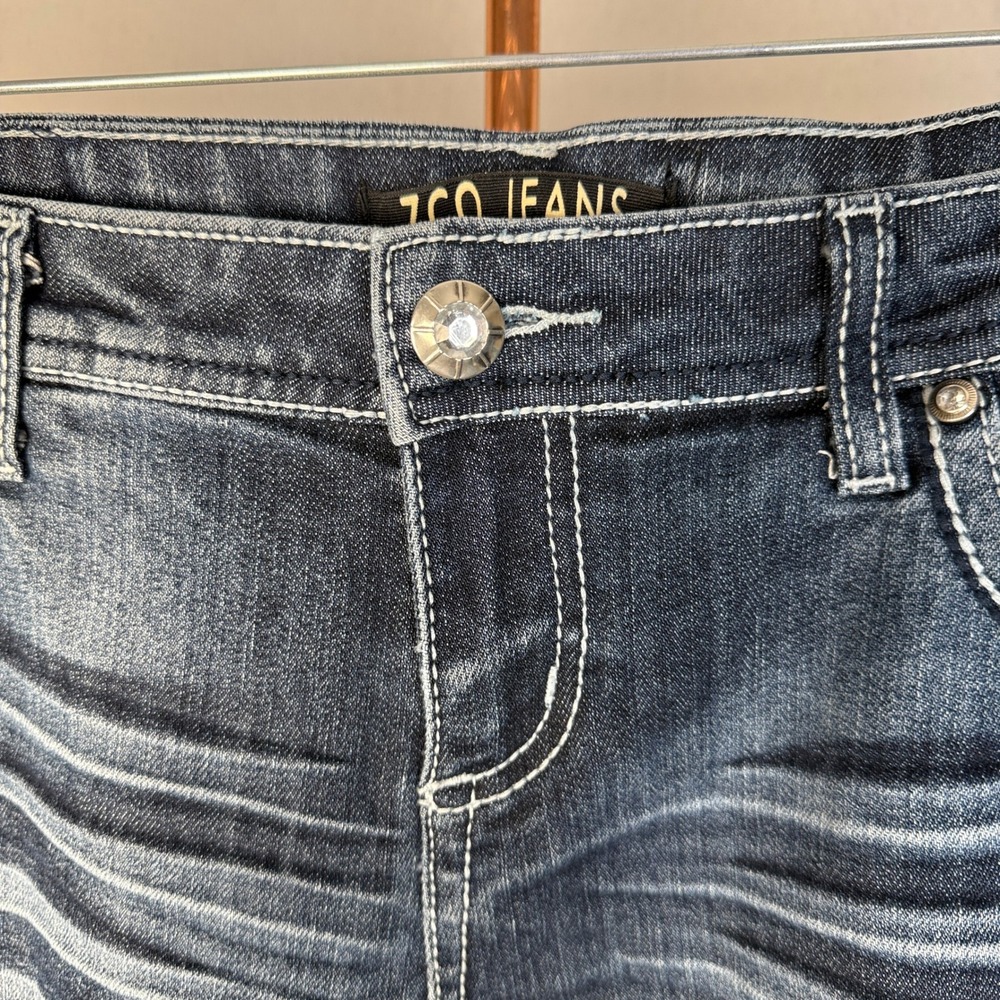 ZCO Jeans‎ Women's Size 16 Embellished Pockets Dark Wash Denim Skinny Jeans - Picture 4 of 16